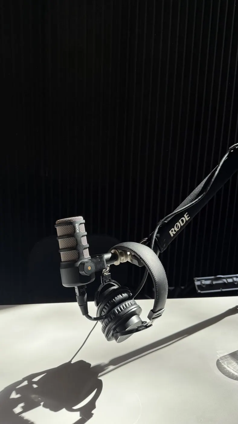 Mikrofon a zvuková technika pro produkci podcastu